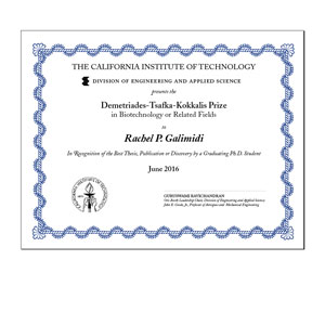 Demetriades - Tsafka - Kokkalis Prizes Certificate