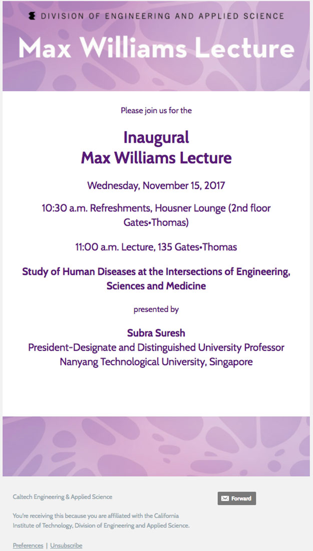 Max Williams Lecture