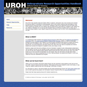 Undergraduate Research Opportunities Handbook